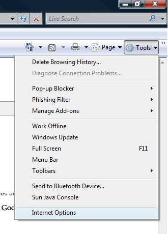 In IE7, go to Tools / Internet Options